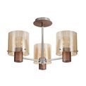 Brita Semi Ceiling Light, 3 x E27, Mocha/Amber Glass additional 6
