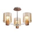 Brita Semi Ceiling Light, 3 x E27, Mocha/Amber Glass additional 8