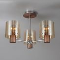 Brita Semi Ceiling Light, 3 x E27, Mocha/Amber Glass additional 2