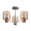 Brita Semi Ceiling Light, 3 x E27, Mocha/Amber Glass additional 9