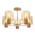 Brita 5 Light Semi Ceiling Light Mocha/Amber Glass additional 15