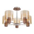 Brita 5 Light Semi Ceiling Light Mocha/Amber Glass additional 16