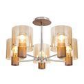 Brita 5 Light Semi Ceiling Light Mocha/Amber Glass additional 13