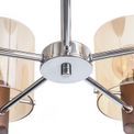 Brita 5 Light Semi Ceiling Light Mocha/Amber Glass additional 10