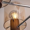 Brita 5 Light Semi Ceiling Light Mocha/Amber Glass additional 3