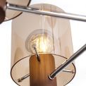 Brita 5 Light Semi Ceiling Light Mocha/Amber Glass additional 4