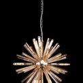 Claire 10 Light E14, Round Pendant Polished Nickel / Champagne Gold Glass additional 1