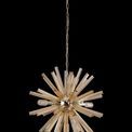 Claire 10 Light E14, Round Pendant Polished Nickel / Champagne Gold Glass additional 4