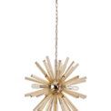 Claire 10 Light E14, Round Pendant Polished Nickel / Champagne Gold Glass additional 7