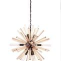 Claire 10 Light E14, Round Pendant Brown Oxide / Champagne Gold Glass additional 6