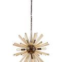 Claire 10 Light E14, Round Pendant Brown Oxide / Champagne Gold Glass additional 7