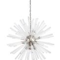 Claire 16 Light E27, Round Pendant Polished Nickel / Clear Glass additional 4