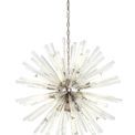 Claire 16 Light E27, Round Pendant Polished Nickel / Clear Glass additional 3