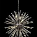 Claire 16 Light E27, Round Pendant Polished Nickel / Smoke Glass additional 1