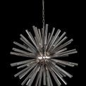 Claire 16 Light E27, Round Pendant Polished Nickel / Smoke Glass additional 2