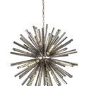 Claire 16 Light E27, Round Pendant Polished Nickel / Smoke Glass additional 4