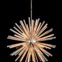 Claire 16 Light E27, Round Pendant Polished Nickel / Champagne Gold Glass additional 1