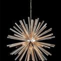 Claire 16 Light E27, Round Pendant Polished Nickel / Champagne Gold Glass additional 2