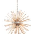 Claire 16 Light E27, Round Pendant Polished Nickel / Champagne Gold Glass additional 4