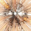Claire 16 Light E27, Round Pendant Polished Nickel / Champagne Gold Glass additional 6