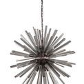 Claire 16 Light E27, Round Pendant Brown Oxide / Smoke Glass additional 4