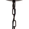 Claire 16 Light E27, Round Pendant Brown Oxide / Smoke Glass additional 7