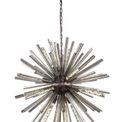 Claire 16 Light E27, Round Pendant Brown Oxide / Smoke Glass additional 3
