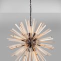 Claire 16 Light E27, Round Pendant Brown Oxide / Champagne Gold Glass additional 1