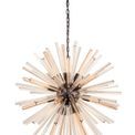 Claire 16 Light E27, Round Pendant Brown Oxide / Champagne Gold Glass additional 4