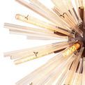 Claire 16 Light E27, Round Pendant Brown Oxide / Champagne Gold Glass additional 6
