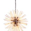 Claire 16 Light E27, Round Pendant Brown Oxide / Champagne Gold Glass additional 3