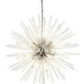 Claire 32 Light E27, Polished Nickel / Clear Glass Round Pendant Light additional 3