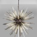 Claire 32 Light E27, Round Pendant Brown Oxide / Smoke Glass additional 1