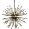 Claire 32 Light E27, Round Pendant Brown Oxide / Smoke Glass additional 3