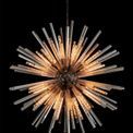 Claire 32 Light E27, Round Pendant Brown Oxide / Champagne Glass additional 1