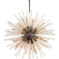 Claire 32 Light E27, Round Pendant Brown Oxide / Champagne Glass additional 4