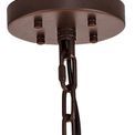 Claire 32 Light E27, Round Pendant Brown Oxide / Champagne Glass additional 8