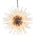 Claire 32 Light E27, Round Pendant Brown Oxide / Champagne Glass additional 3