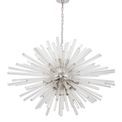 Claire 32 Light E27, Oval Pendant Polished Nickel / Clear Glass additional 4
