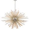 Claire 32 Light E27, Oval Pendant Polished Nickel / Champagne Glass additional 4