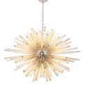 Claire 32 Light E27, Oval Pendant Polished Nickel / Champagne Glass additional 3