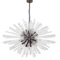 Claire 32 Light E27, Oval Pendant Brown Oxide / Clear Glass additional 4