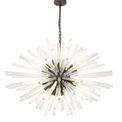 Claire 32 Light E27, Oval Pendant Brown Oxide / Clear Glass additional 3
