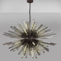 Claire 32 Light E27, Oval Pendant Brown Oxide / Smoke Glass additional 1