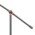 Bronx Adjustable Floor Lamp, 1 x E27, Sand Grey/Copper/White additional 4