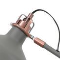 Bronx Adjustable Floor Lamp, 1 x E27, Sand Grey/Copper/White additional 7