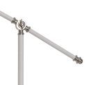 Bronx Adjustable Floor Lamp, 1 x E27, Sand White/Satin Nickel/White additional 4