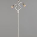 Grace Flexible Floor Lamp, 3 Light E27 Satin White/Satin Nickel additional 2