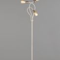 Grace Flexible Floor Lamp, 3 Light E27 Satin White/Satin Nickel additional 4