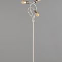 Grace Flexible Floor Lamp, 3 Light E27 Satin White/Satin Nickel additional 5